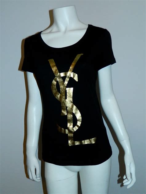 ysl logo shirt damen|YSL t shirt price.